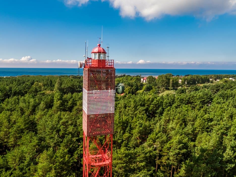 Šventoji Lighthouse by the sea